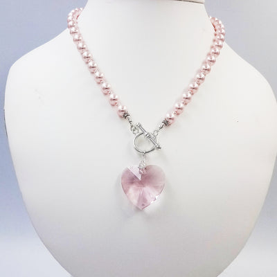 Pink Heart Crystal Set