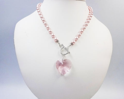 Pink Heart Crystal Set