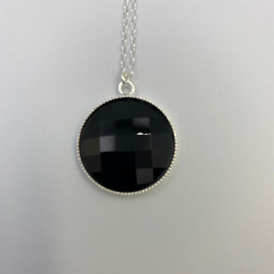 Black Onyx SS Necklace