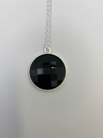 Black Onyx SS Necklace