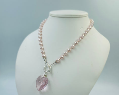 Pink Heart Crystal Set