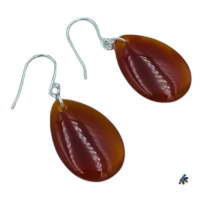 Red Agate SS Earrings