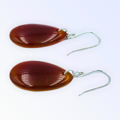 Red Agate SS Earrings